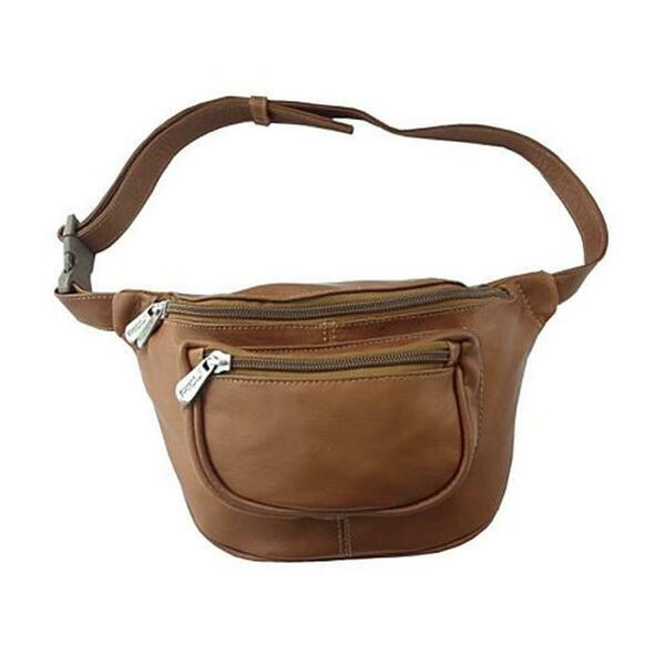 Piel Leather Travelers Waist Bag - Saddle 8825